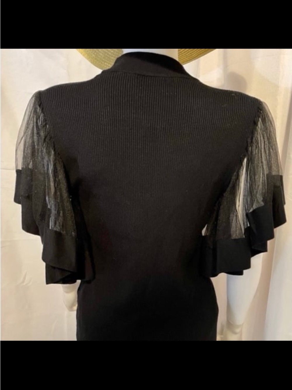 New York & Company 7th Avenue Studio Keyhole Butterfly Sleeve Knit Sweater - Picture 6 of 9